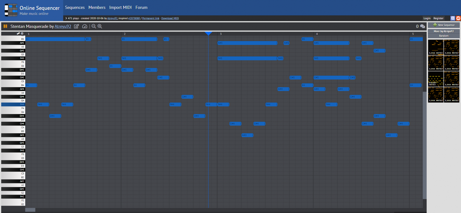 Скриншот Online Sequencer