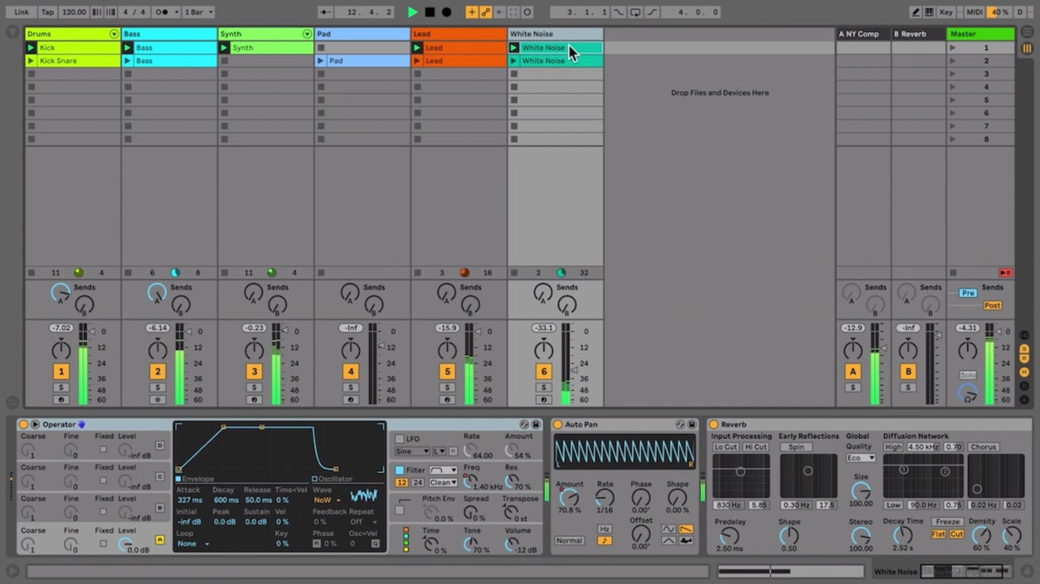 Ableton Live Arrangement View
