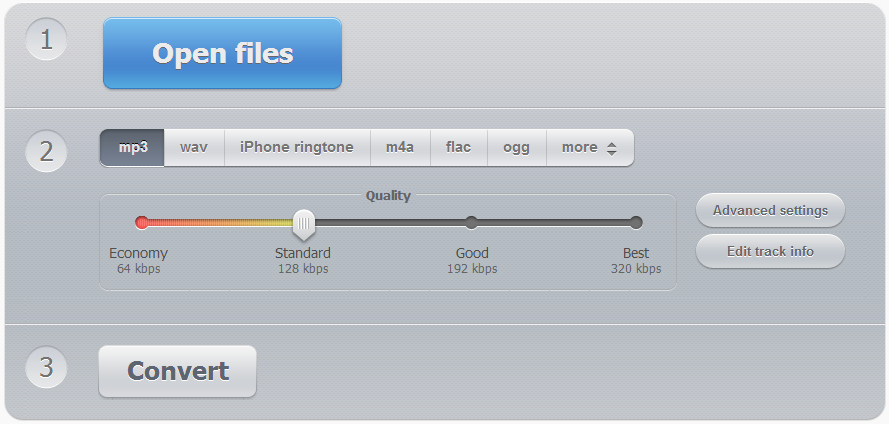 Основное окно 123apps Online Audio Converter