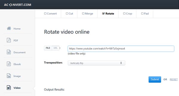 Онлайн-сервис для отражения видео