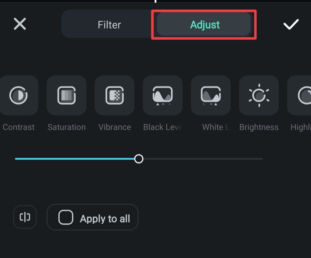 Настройки видео в мобильном редакторе