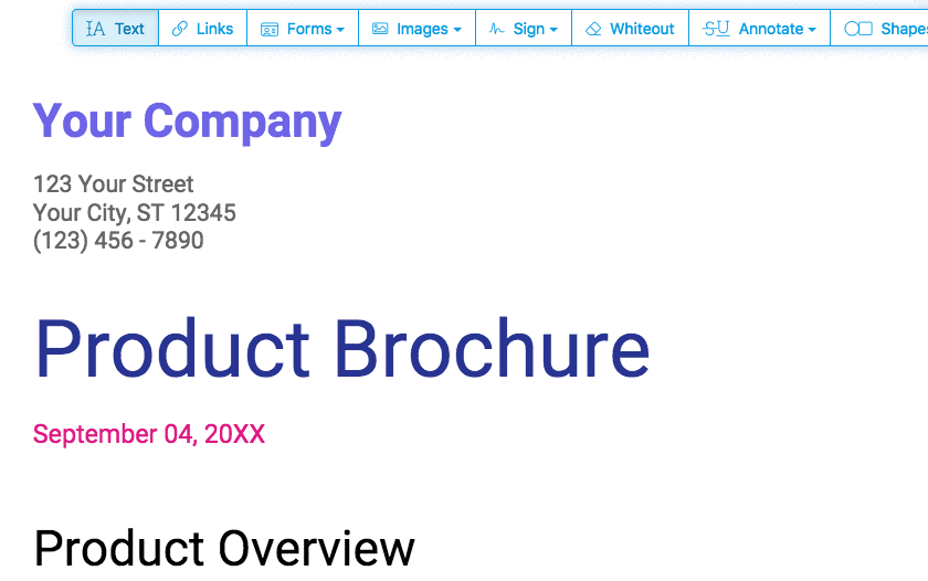 Sejda PDF Editor: добавление гиперссылки в PDF