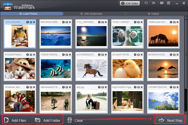 Добавление большого набора изображений через Add Files и Add Folder