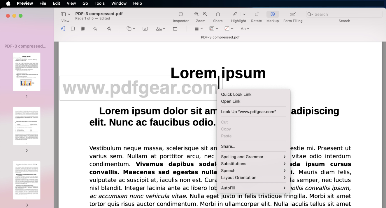 Работа со ссылками в Preview на macOS