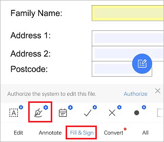 Добавление подписи в WPS Office