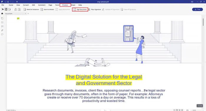 Добавление подписи в PDFelement