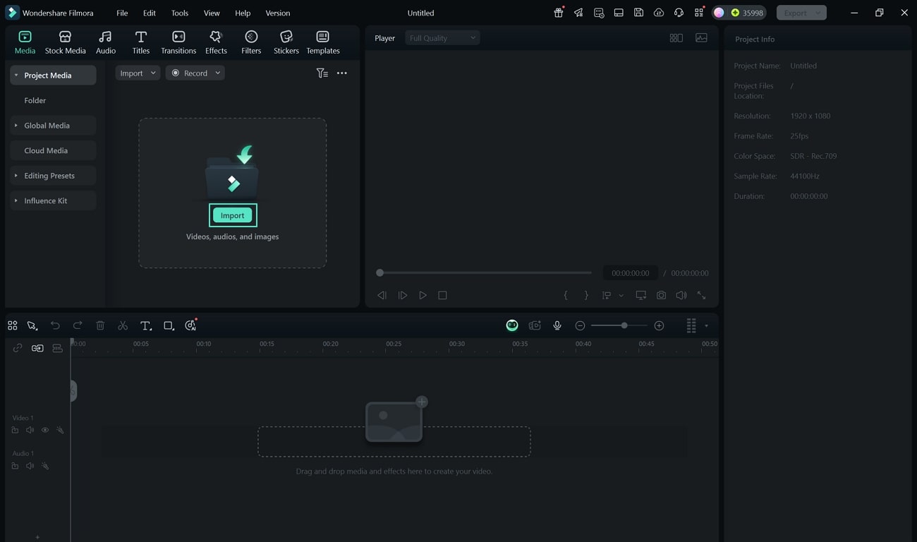Стикеры в Filmora