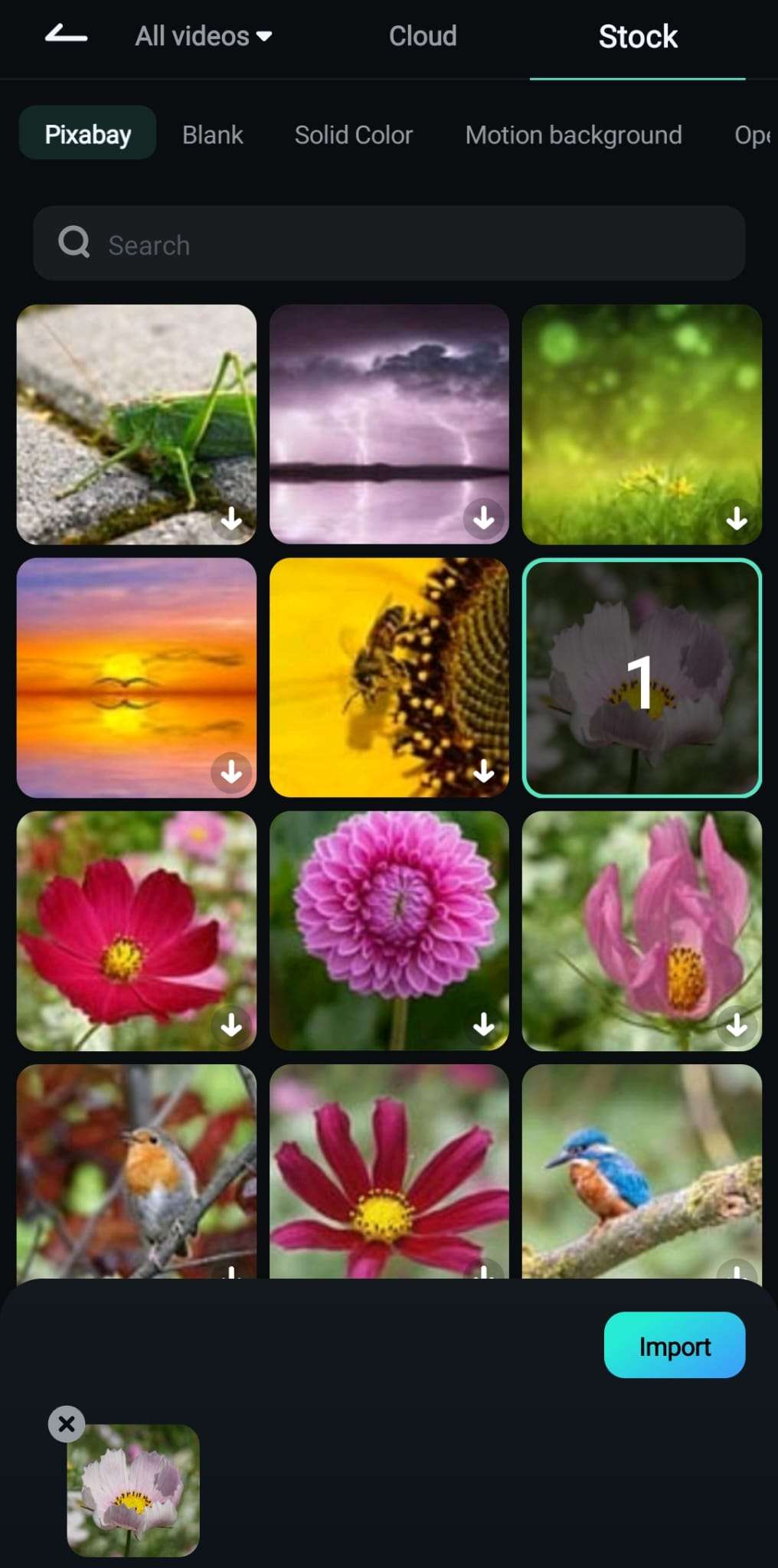 Стикеры в Filmora Mobile