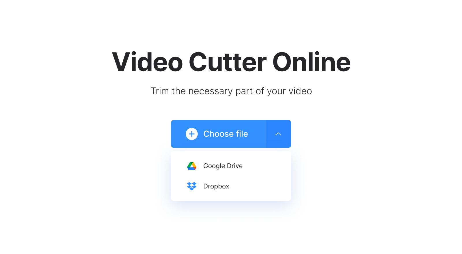 Загрузка видео для fade-эффекта в Clideo
