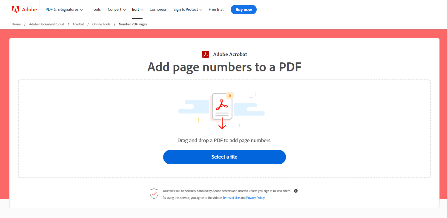 Добавление номеров страниц в Adobe Acrobat