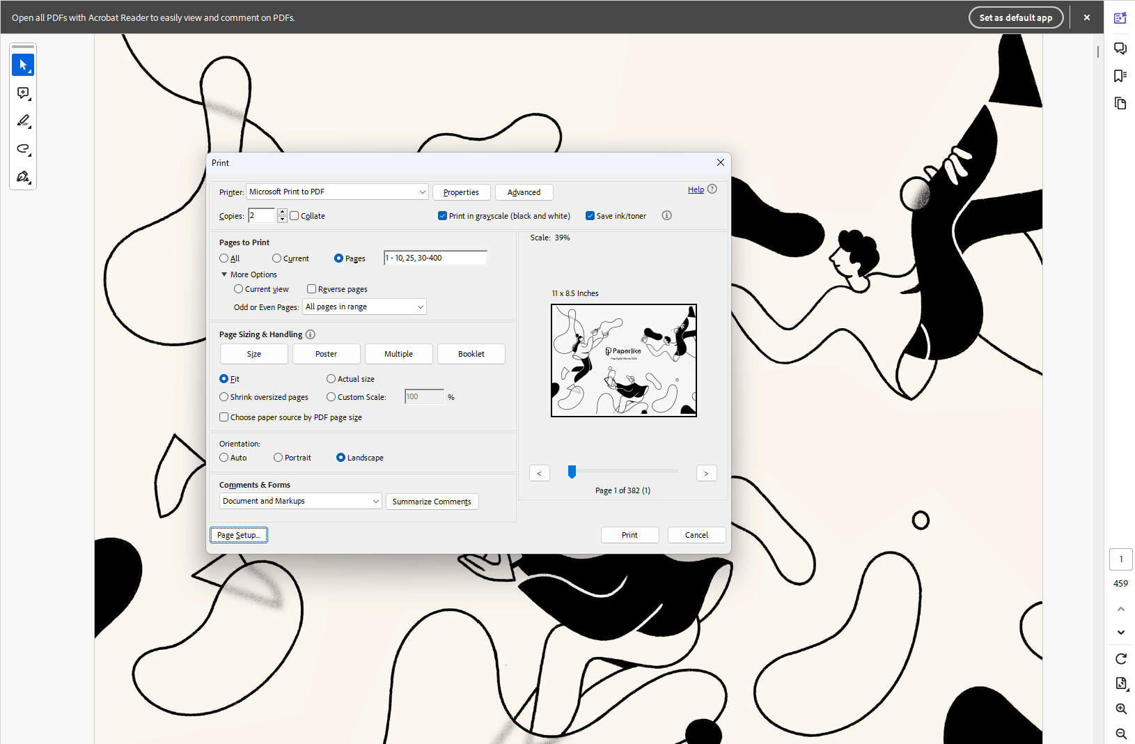 Интерфейс Adobe Acrobat