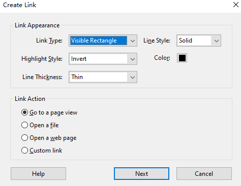 Создание ссылки в Adobe Acrobat Pro