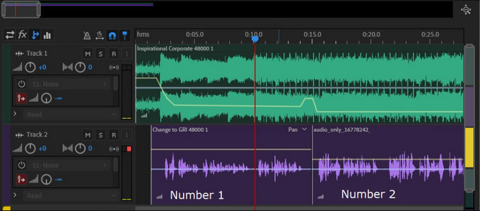 Adobe Audition для многодорожечной склейки