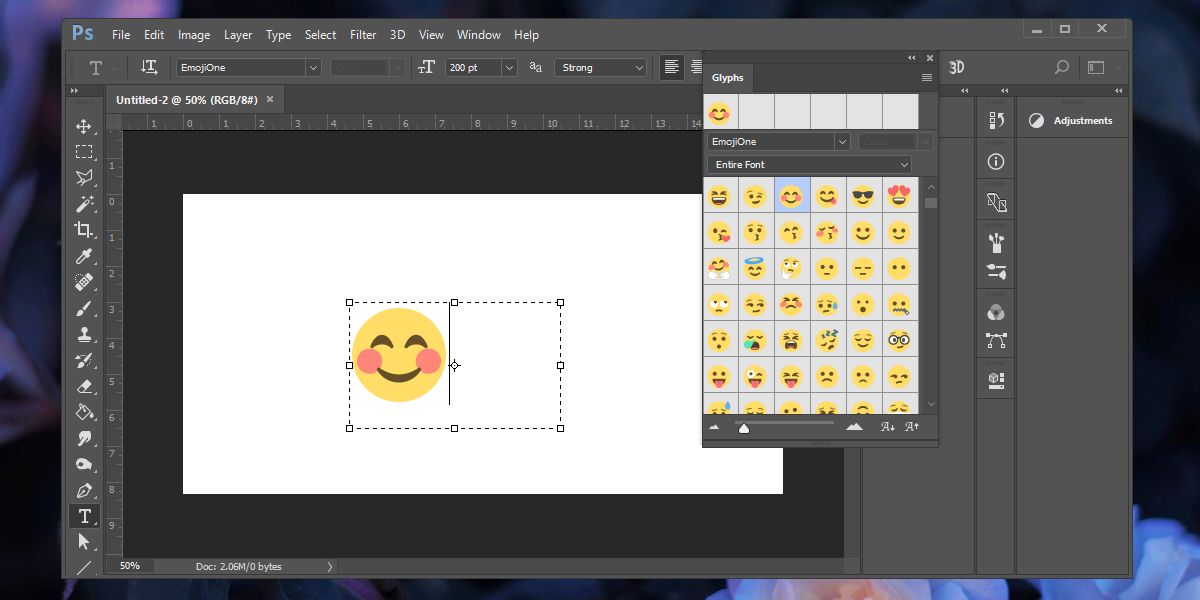 Adobe Photoshop — работа со смайлами и слоями