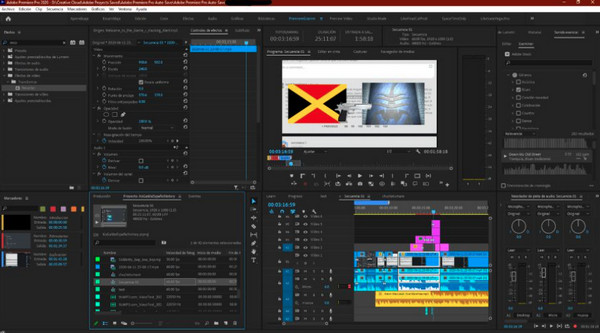 Интерфейс Adobe Premiere Pro