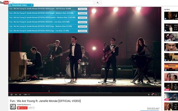 Any Media Downloader — обнаружение вариантов прямо поверх плеера