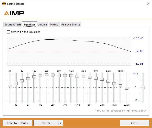 Эквалайзер AIMP