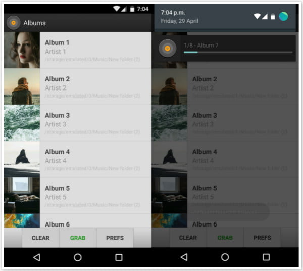Интерфейс Album Art Grabber на Android