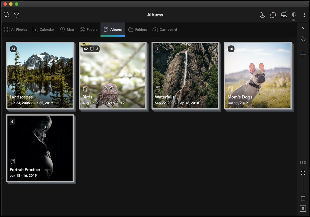 Mylio Photos: Albums