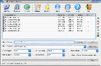 Allok Video Converter — список файлов и основные элементы управления
