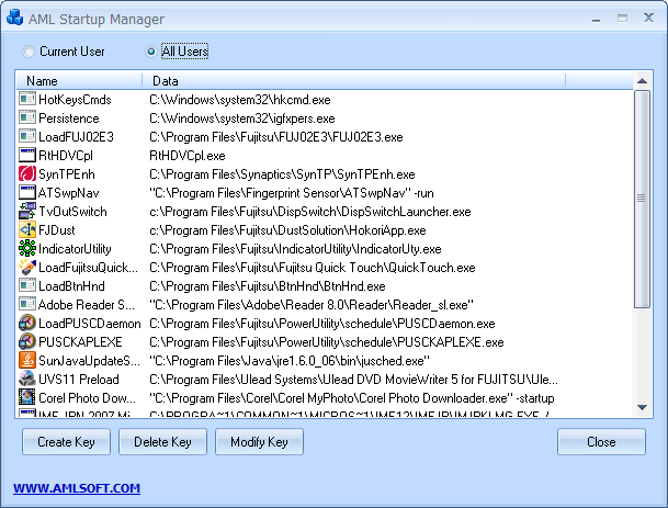 Модуль AML Startup Manager