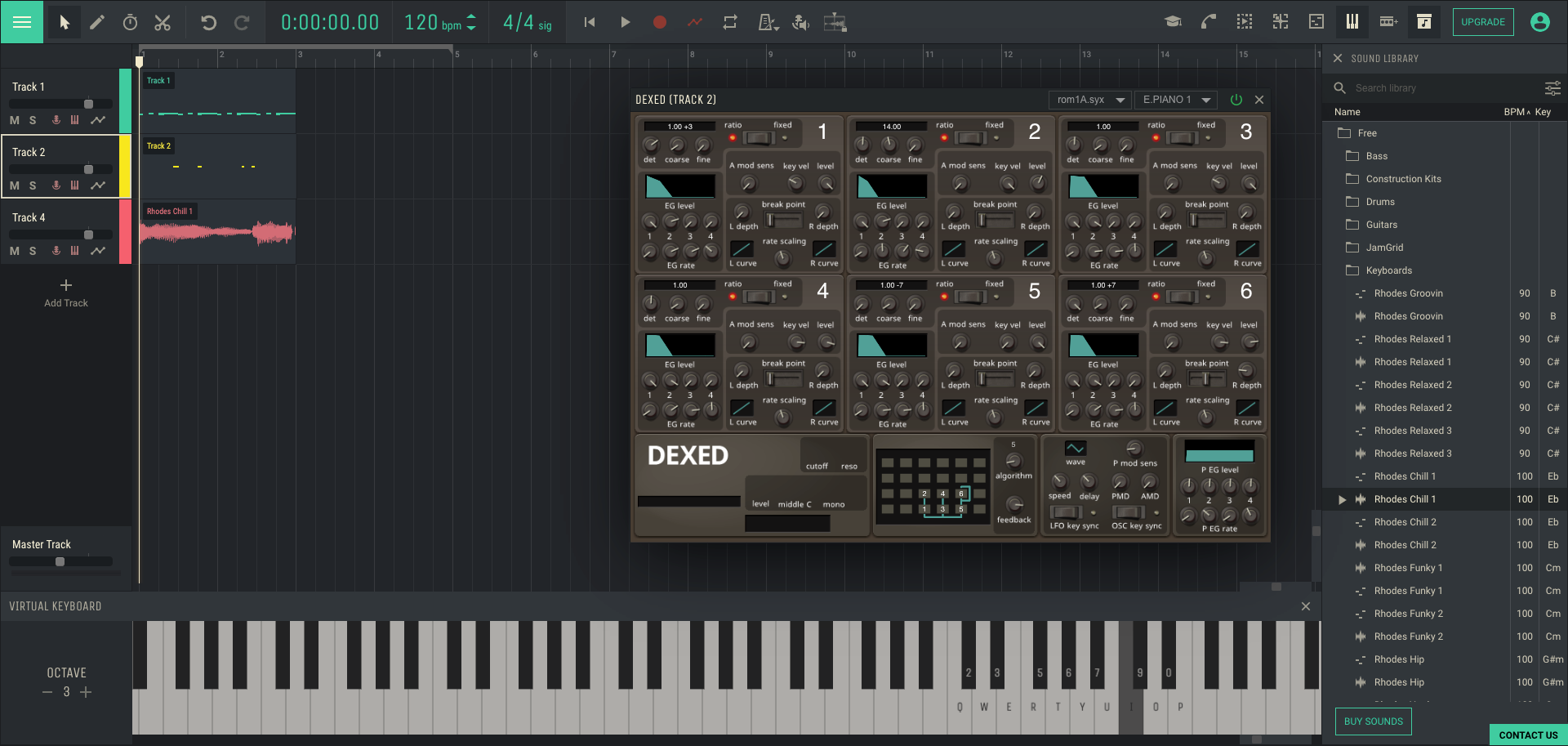 Интерфейс Amped Studio