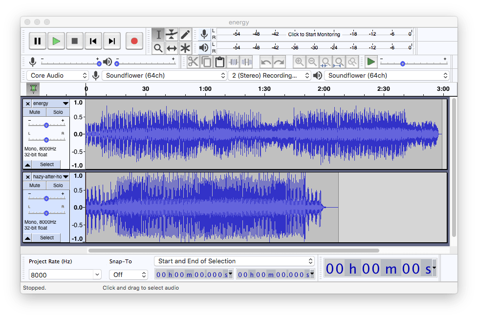 Экспорт AMR в MP3 через Audacity
