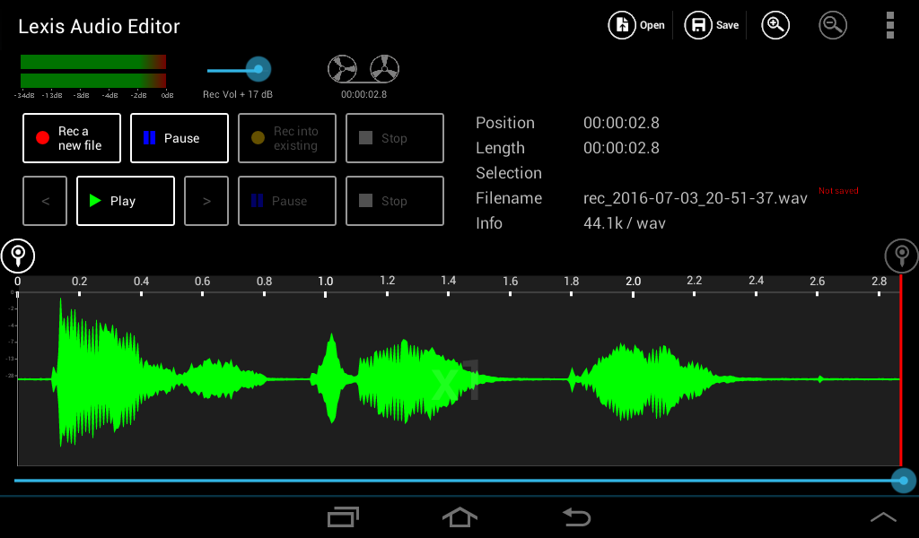 Скриншот Lexis Audio Editor после нормализации
