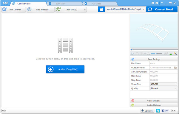 Главное окно Any Audio Converter