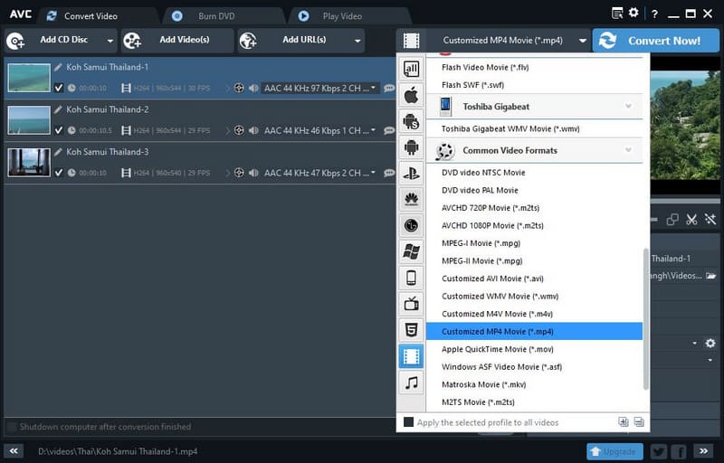 Интерфейс Any Video Converter