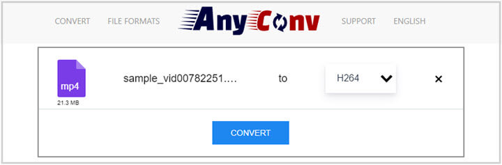 AnyConv — онлайн-конвертация H.265 в H.264