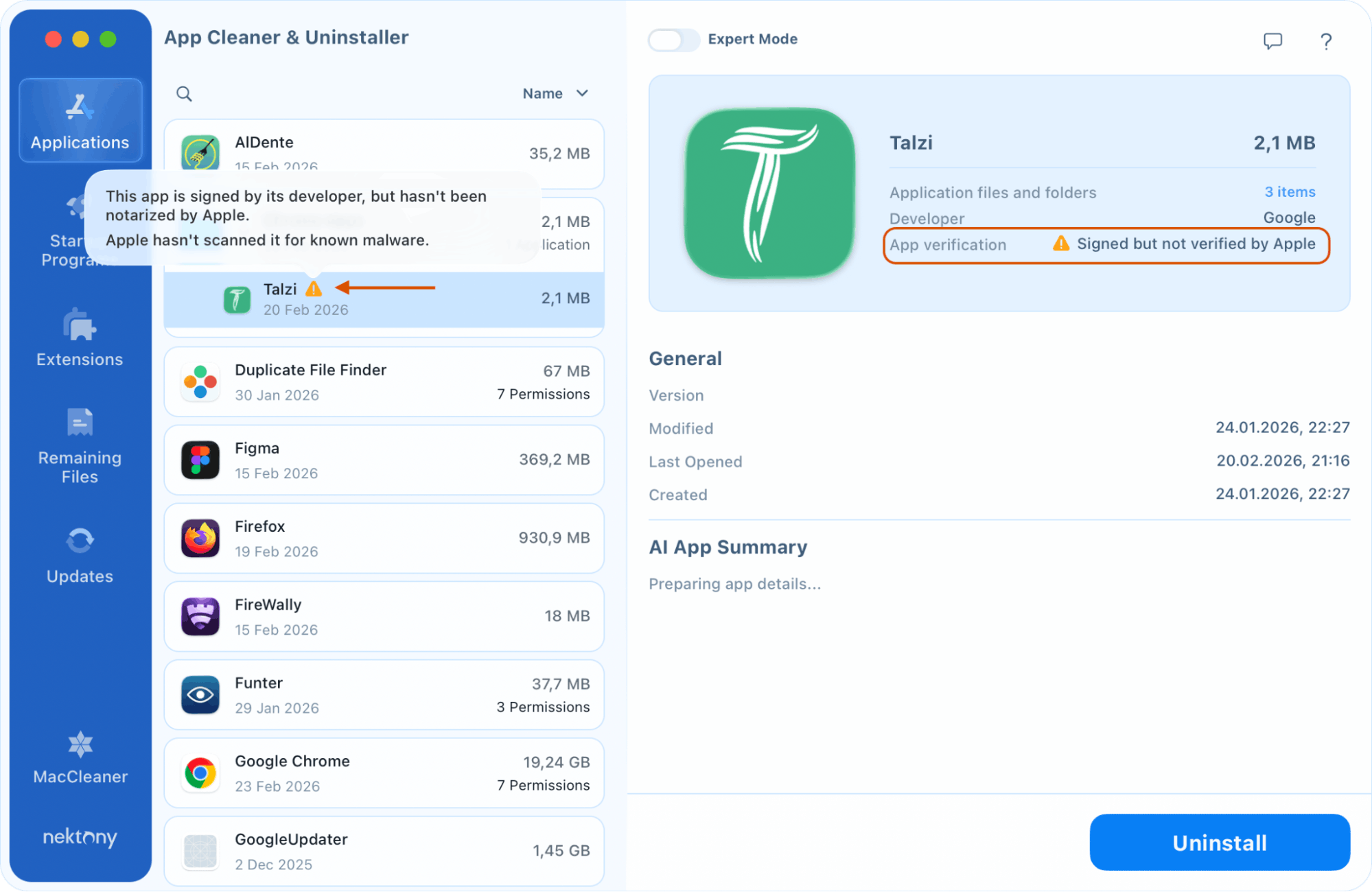 Проверка App verification