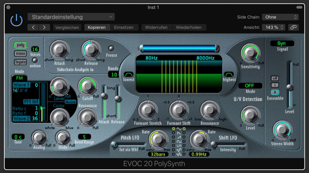 EVOC 20 PS в Logic Pro