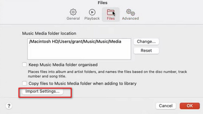 Импорт AAC в Apple Music