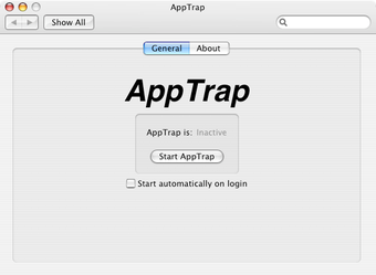 Главное окно AppTrap