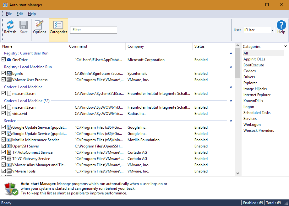 Модуль Auto-start Manager