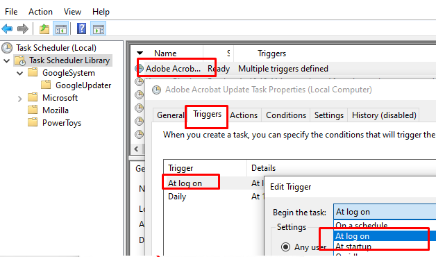 Автозапуск программы через Планировщик заданий Windows