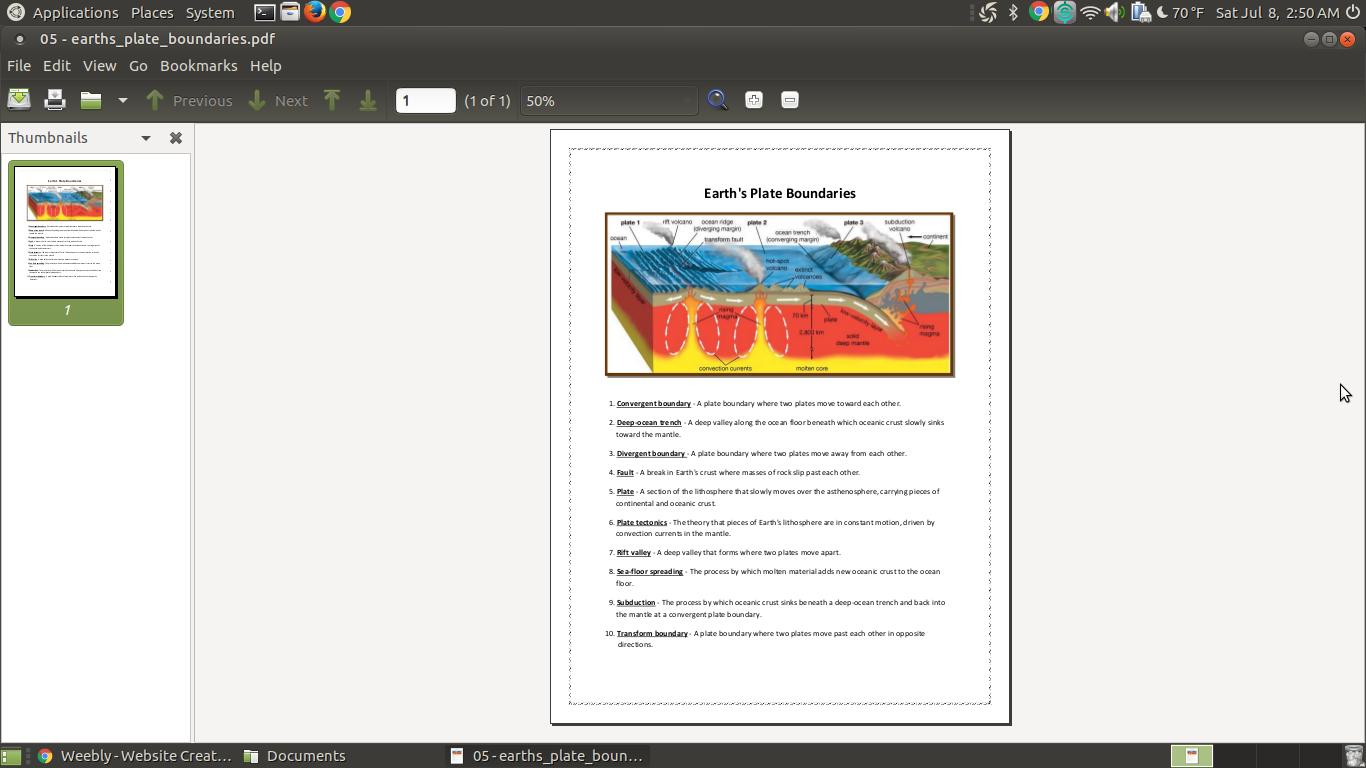 Atril с миниатюрами страниц слева