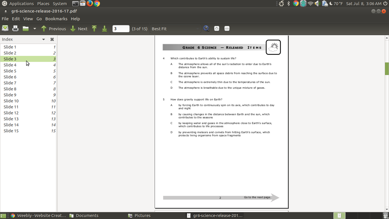 Atril с индексом документа