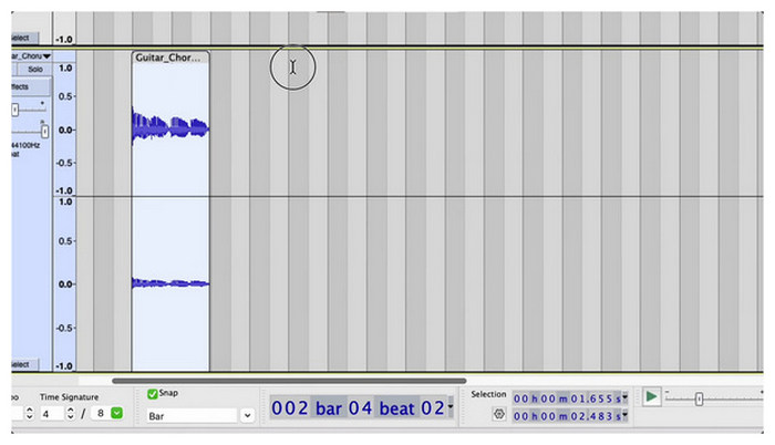 Главный интерфейс Audacity