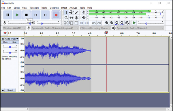 Запись голоса в Audacity