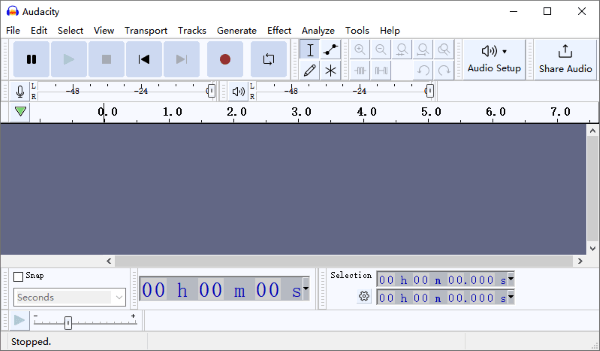 Скриншот Audacity на macOS