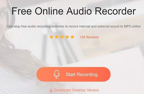 Стартовая кнопка онлайн-рекордера Apeaksoft