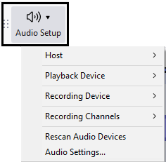 Выбор устройства записи в Audacity