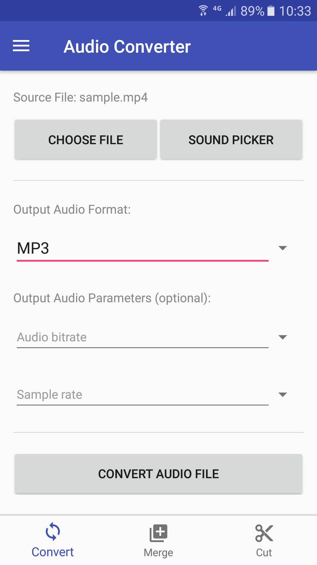 Скриншот Audio Converter для Android
