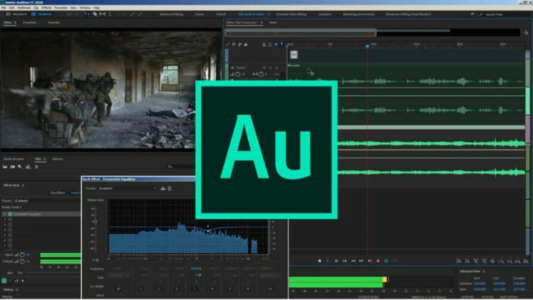 Работа с аудиофайлом в Adobe Audition
