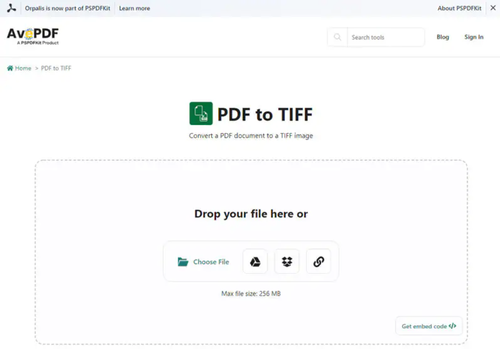 Скриншот AvePDF PDF to TIFF