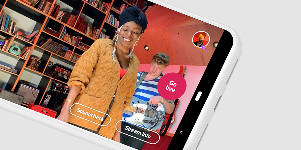 Кнопка Go Live в Dolby On