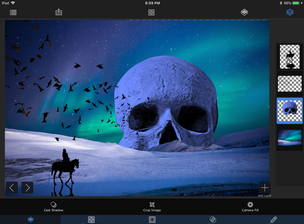 Экран Superimpose X с многослойной композицией