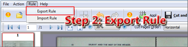 Скриншот A-PDF Page Cut: batch cut pdf pages with fixed rule export rule